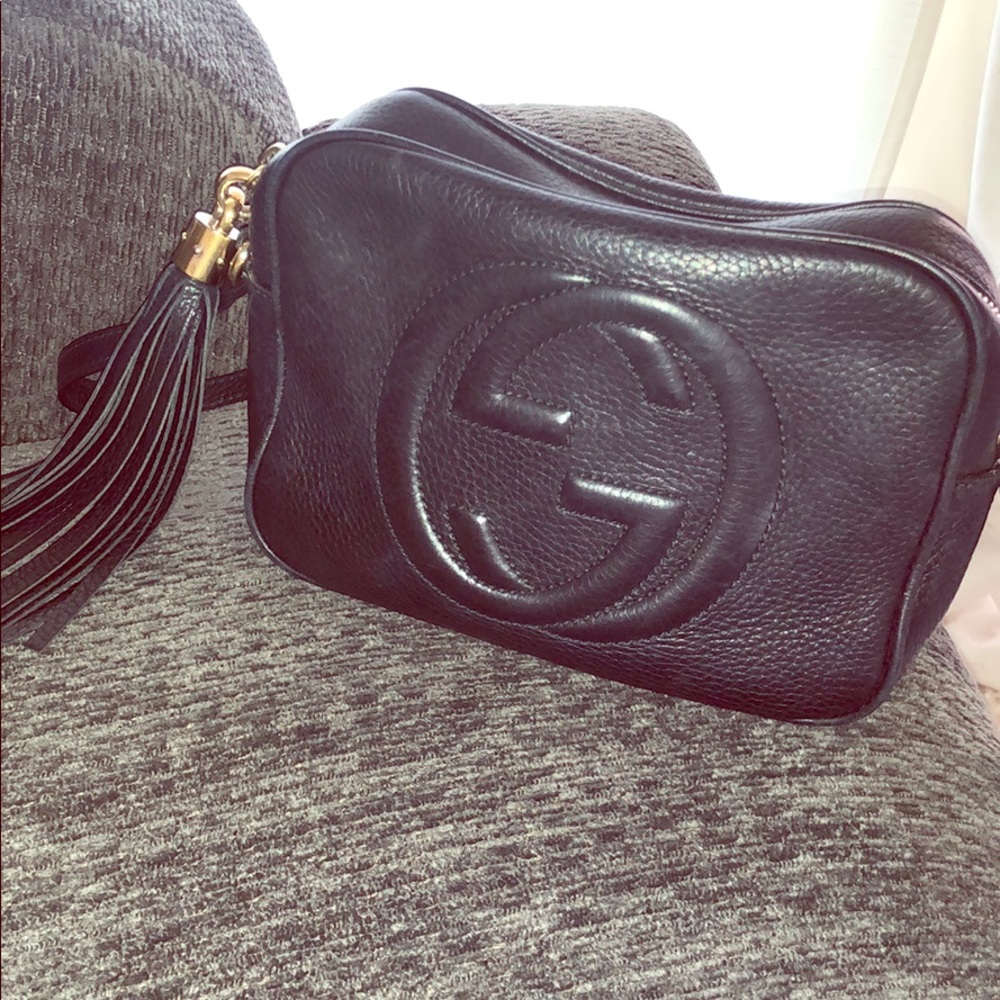 Gucci- Soho Small Leather Disco Bag (Black)